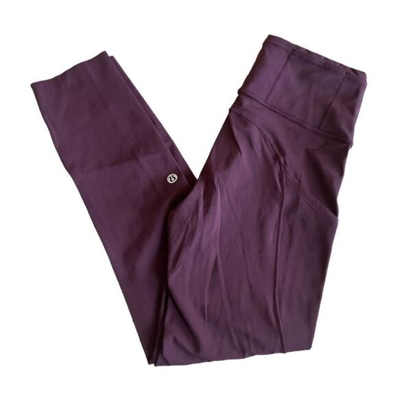 Lululemon Fast and Free High-Rise Crop II 23" *Non-Reflective Leggings /Cassis - Picture 5 of 9